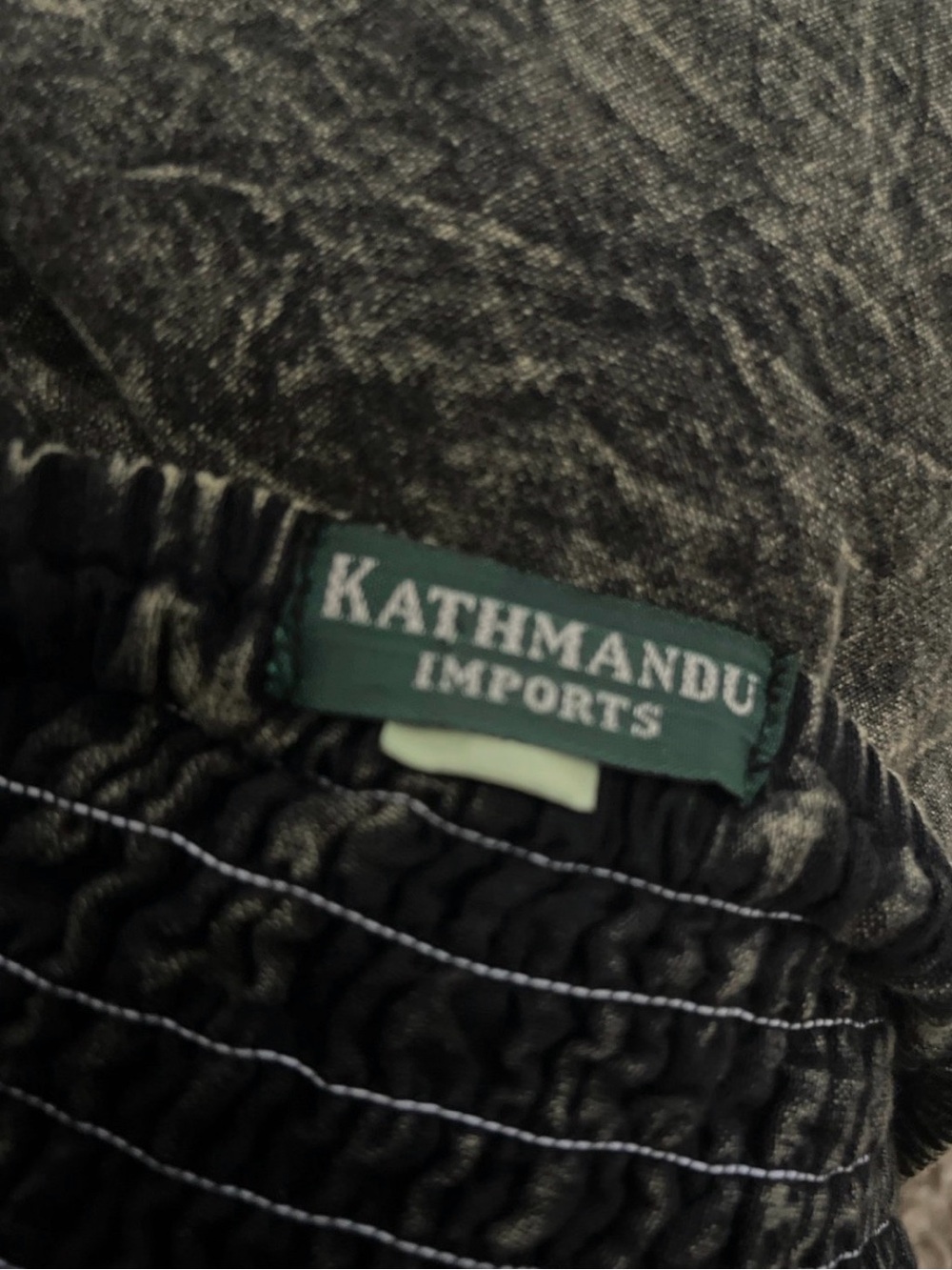 Kathmandu Olive Green Smocked Waist Harem Pants. - Picture 3 of 4